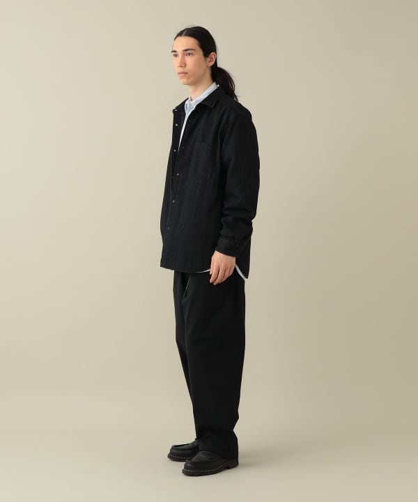 【EXCLUSIVE】nanamica / Denim Insulation Shirt Jacket Model : H182 (cm)　Size : L