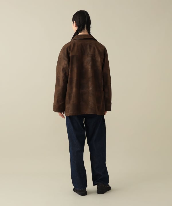 【+10%ポイントUP】【EXCLUSIVE】Uhr / Alternative Suede Car Coat Model : H182 (cm)　Size : L