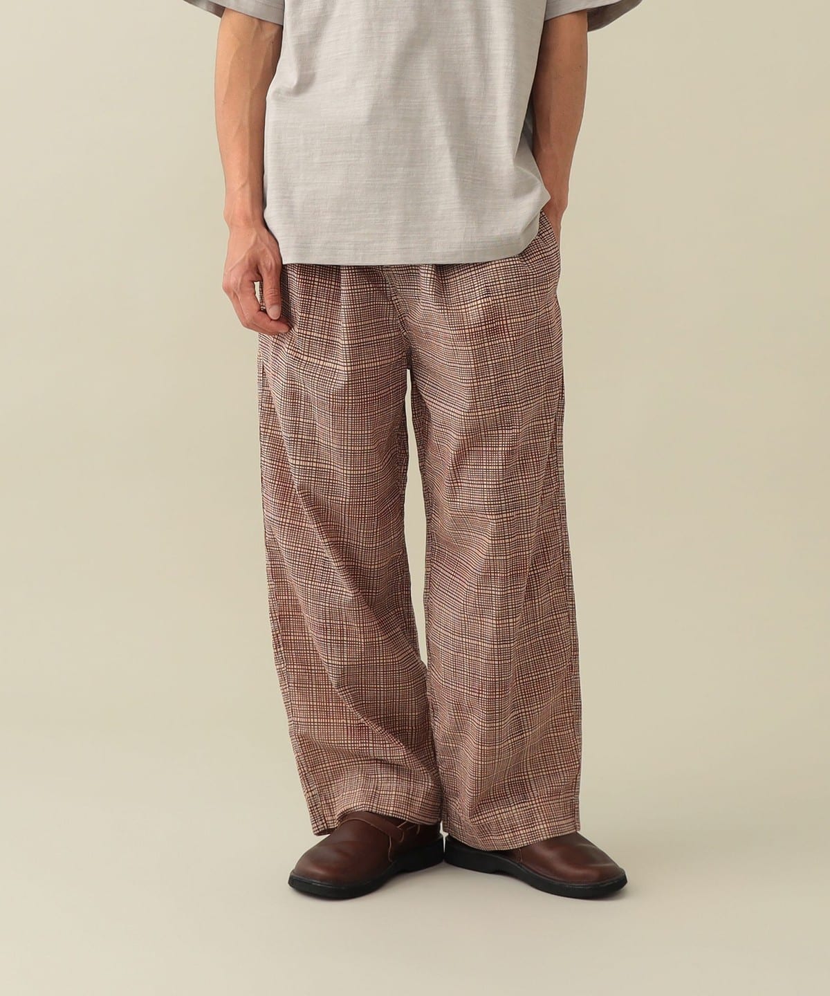 Weston Block Printed Fisherman Pants �p���c MEN RED M