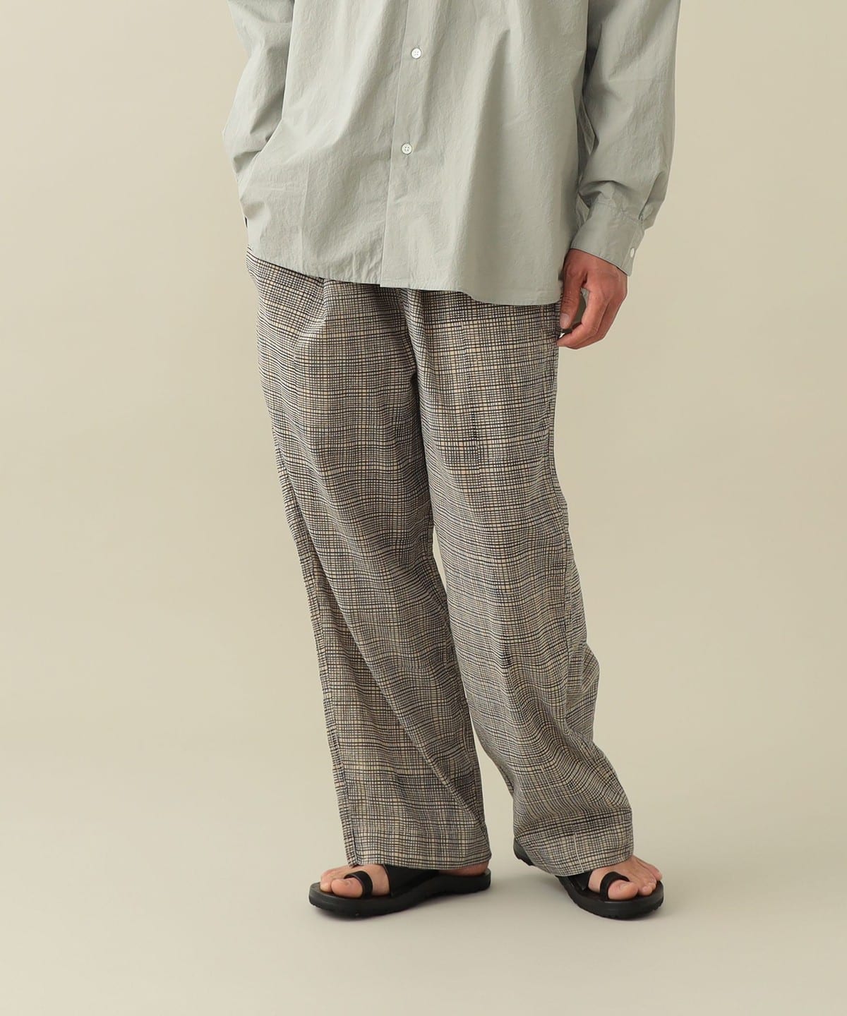 Weston Block Printed Fisherman Pants �p���c MEN NAVY S