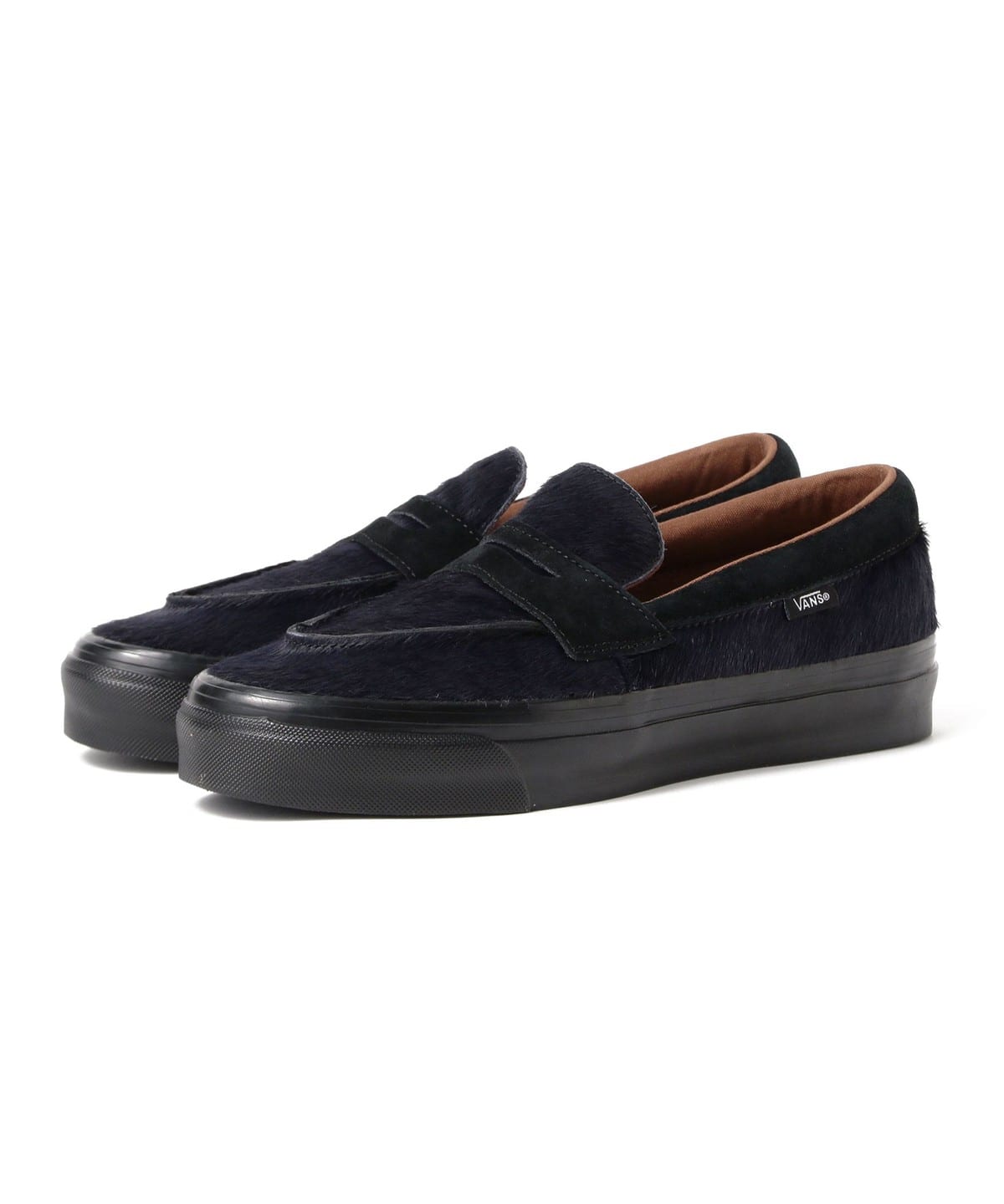 VANS ���@���Y / PREMIUM Loafers 53 Hair-on Leather �V���[�Y MEN PONY HAIR DRESS BLUES 10.5