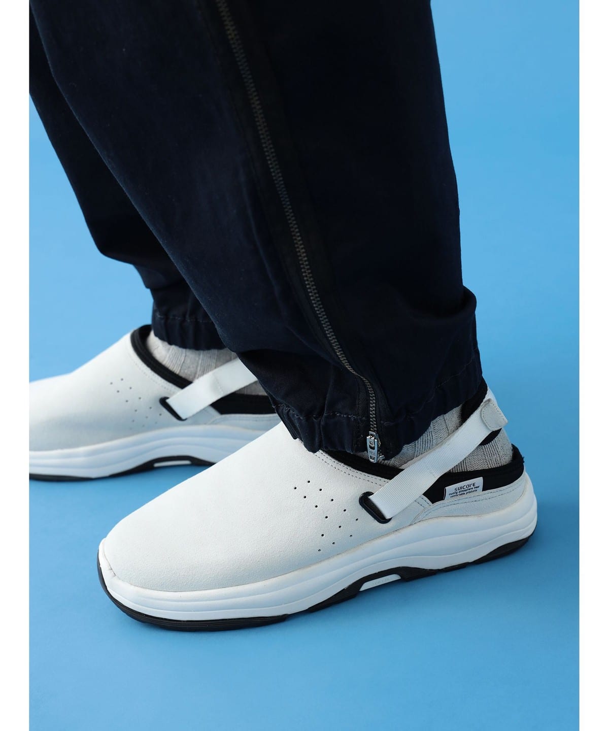 【EXCLUSIVE】〈MEN〉SUICOKE スイコック / BUDBUD シューズ MEN WHITE×BLACK 10 【EXCLUSIVE】〈MEN〉SUICOKE スイコック / BUDBUD シューズ MEN WHITE×BLACK 10