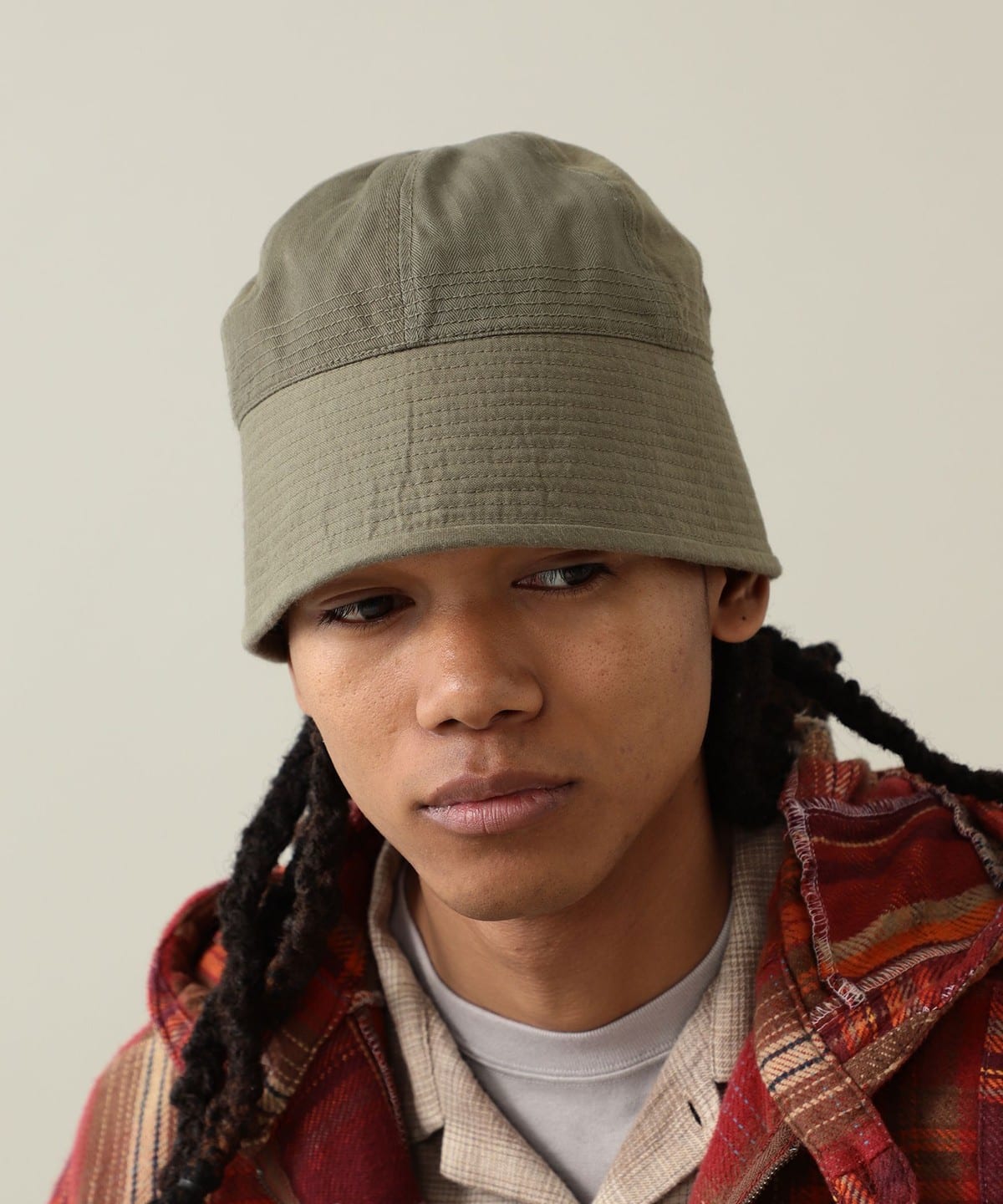 Patchwork Sailor Hat 帽子 MEN OLIVE ONE SIZE Patchwork Sailor Hat 帽子 MEN OLIVE ONE SIZE
