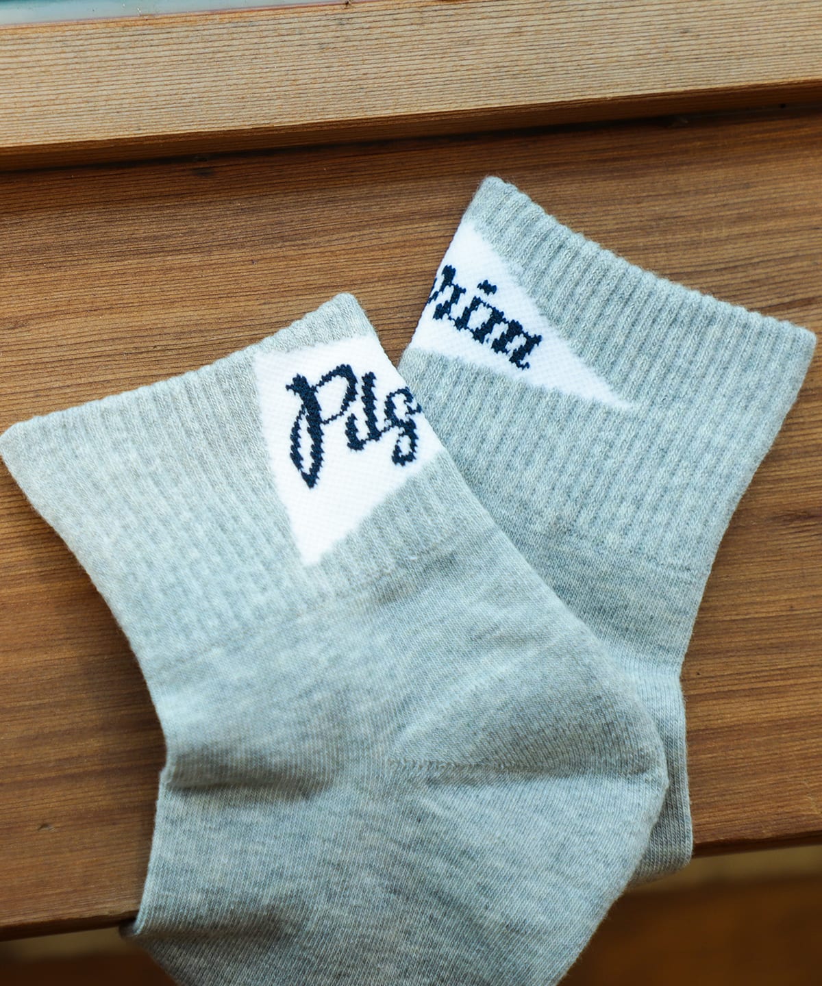 Back Flag 3/4Socks レッグウェア MEN GREY ONE SIZE