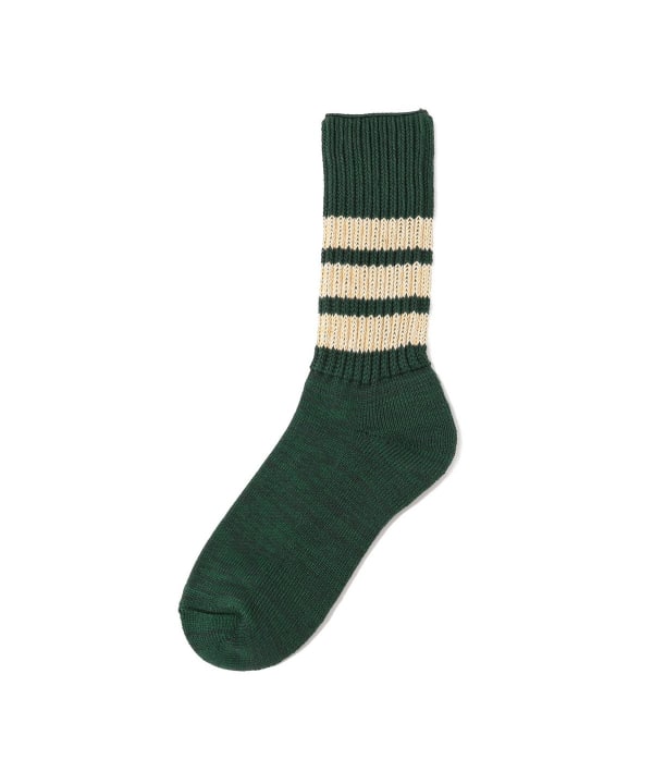 ROTOTO / COARSE RIBBED CREW SOCKS COLLEGE COLORS