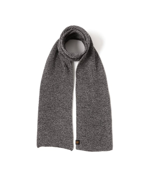 BATONER SOLID WOOL MUFFLER ブラック BATONERデザイナー奥山氏が解説 / SOLID WOOL MUFFLER
