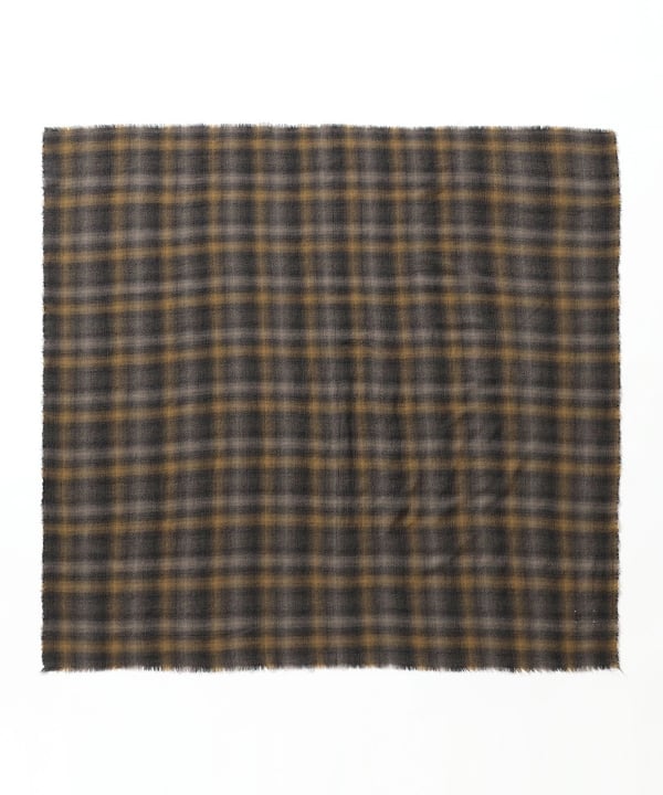 Wool Ombre Check Shawl