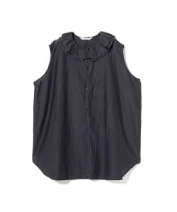 TOUJOURS / Ruffle Collar Sleeveless Shirt