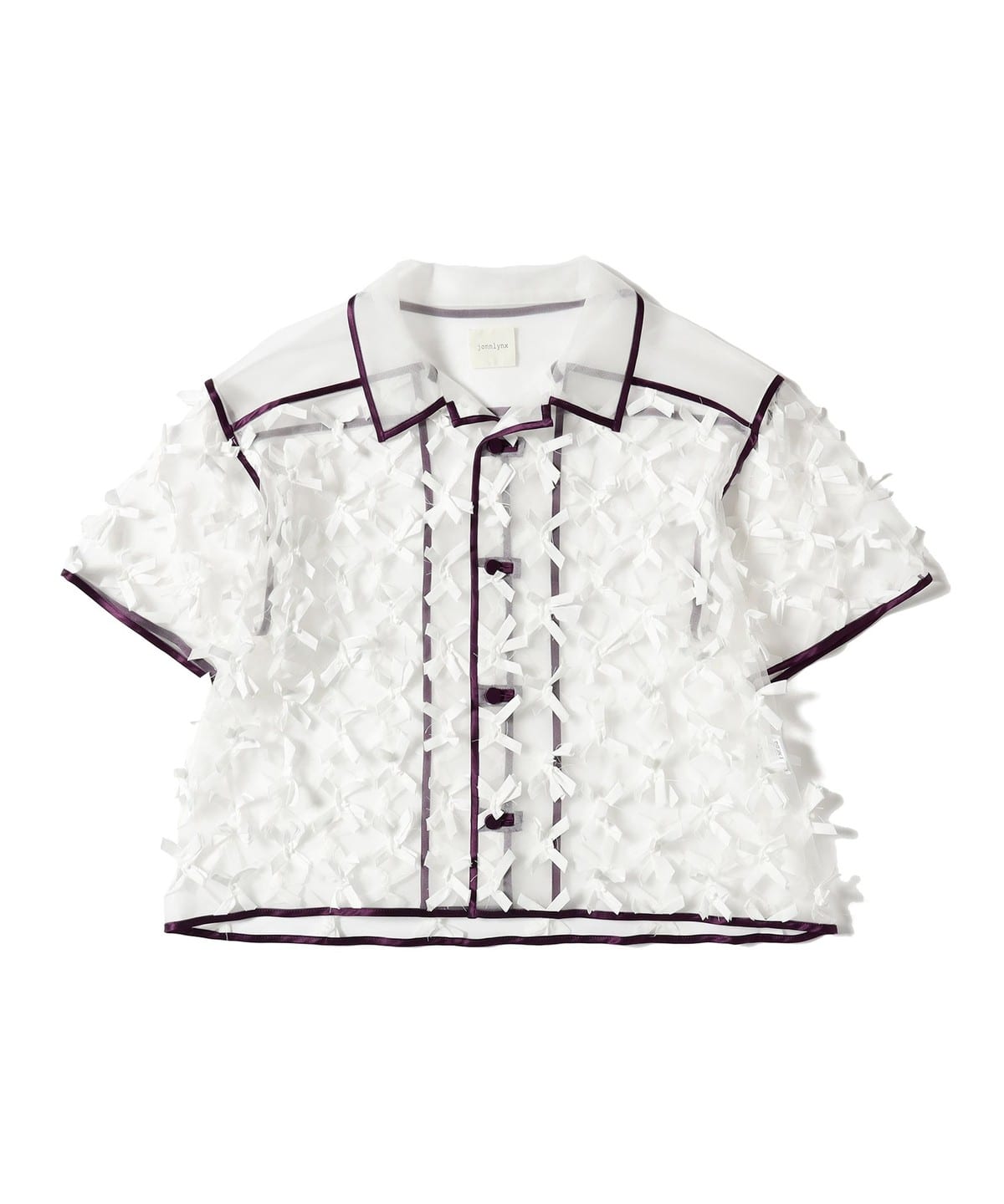 jonnlynx ジョンリンクス / ribbon tulle shirts シャツ・ブラウス WOMEN WHITE ONE SIZE jonnlynx ジョンリンクス / ribbon tulle shirts シャツ・ブラウス WOMEN WHITE ONE SIZE