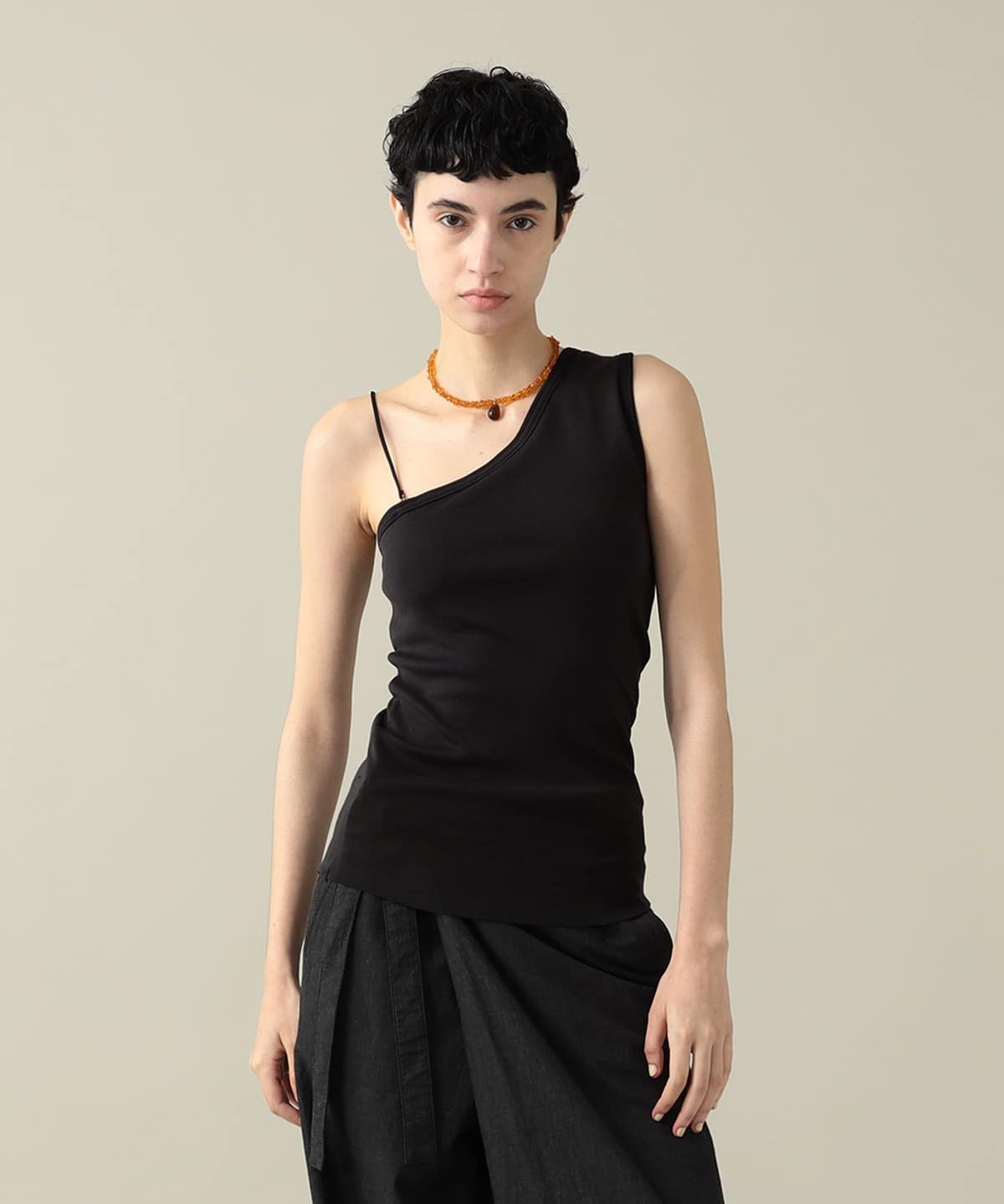 Loro ローロ / One Shoulder Tank Tシャツ・カットソー WOMEN Ink Black ONE SIZE Loro ローロ / One Shoulder Tank Tシャツ・カットソー WOMEN Ink Black ONE SIZE