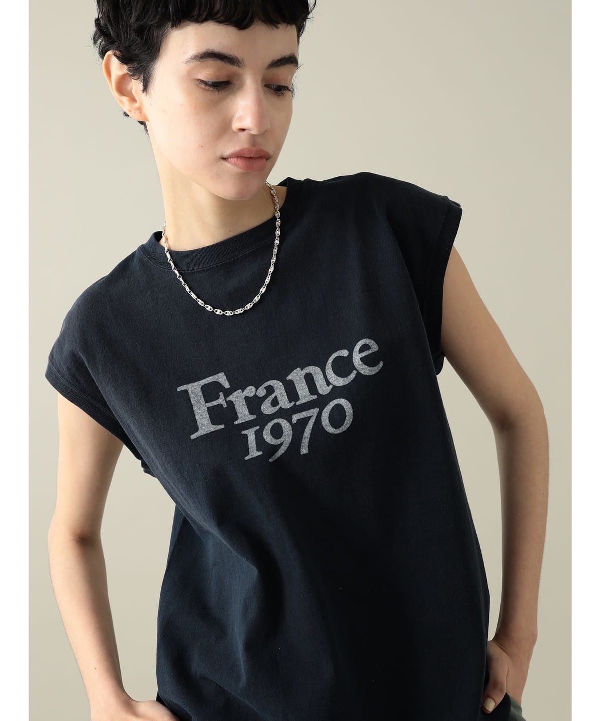 【WEB限定】REMI RELIFE / France1970 Tシャツ・カットソー WOMEN BLACK M 【WEB限定】REMI RELIFE / France1970 Tシャツ・カットソー WOMEN BLACK M