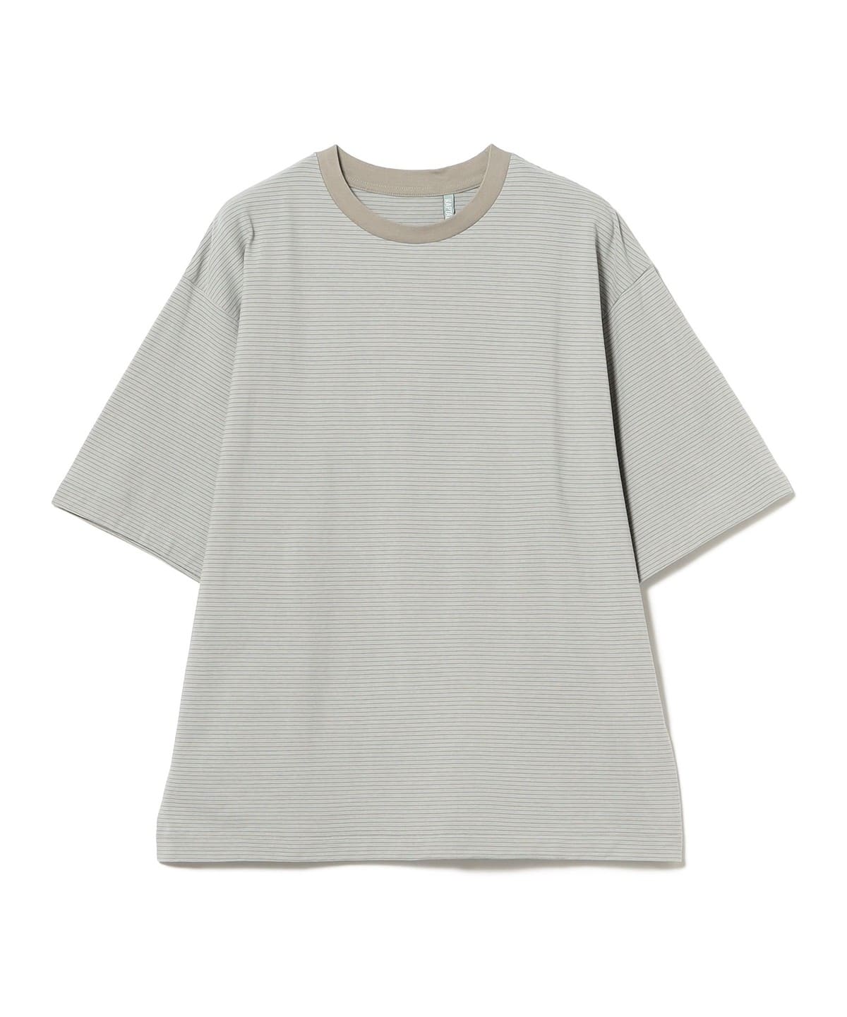 KAPTAIN SUNSHINE キャプテン サンシャイン / Hard Twisted Stripe Jersey SS Tee Tシャツ・カットソー WOMEN GREY STRIPE 34 KAPTAIN SUNSHINE キャプテン サンシャイン / Hard Twisted Stripe Jersey SS Tee Tシャツ・カットソー WOMEN GREY STRIPE 34