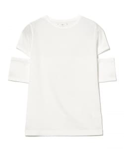 onit / SHEER COTTON SLIT SLEEVE T-SHIRTS