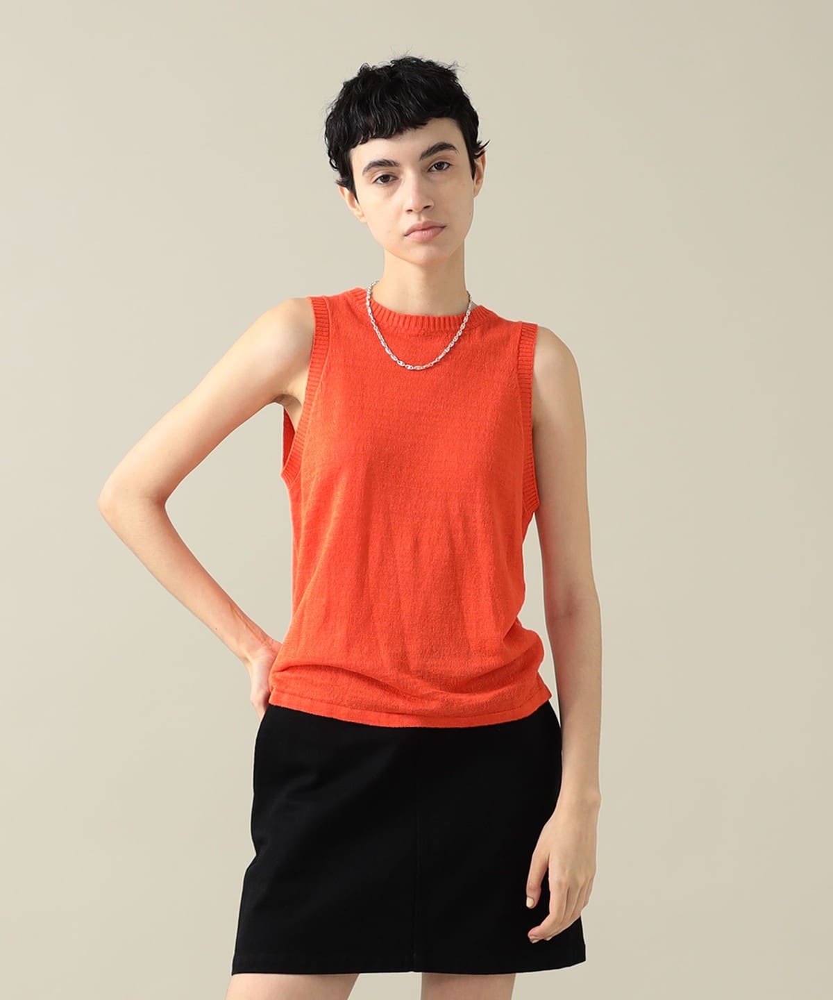Lucia Knit Tank Tシャツ・カットソー WOMEN TANGERINE 1 Lucia Knit Tank Tシャツ・カットソー WOMEN TANGERINE 1