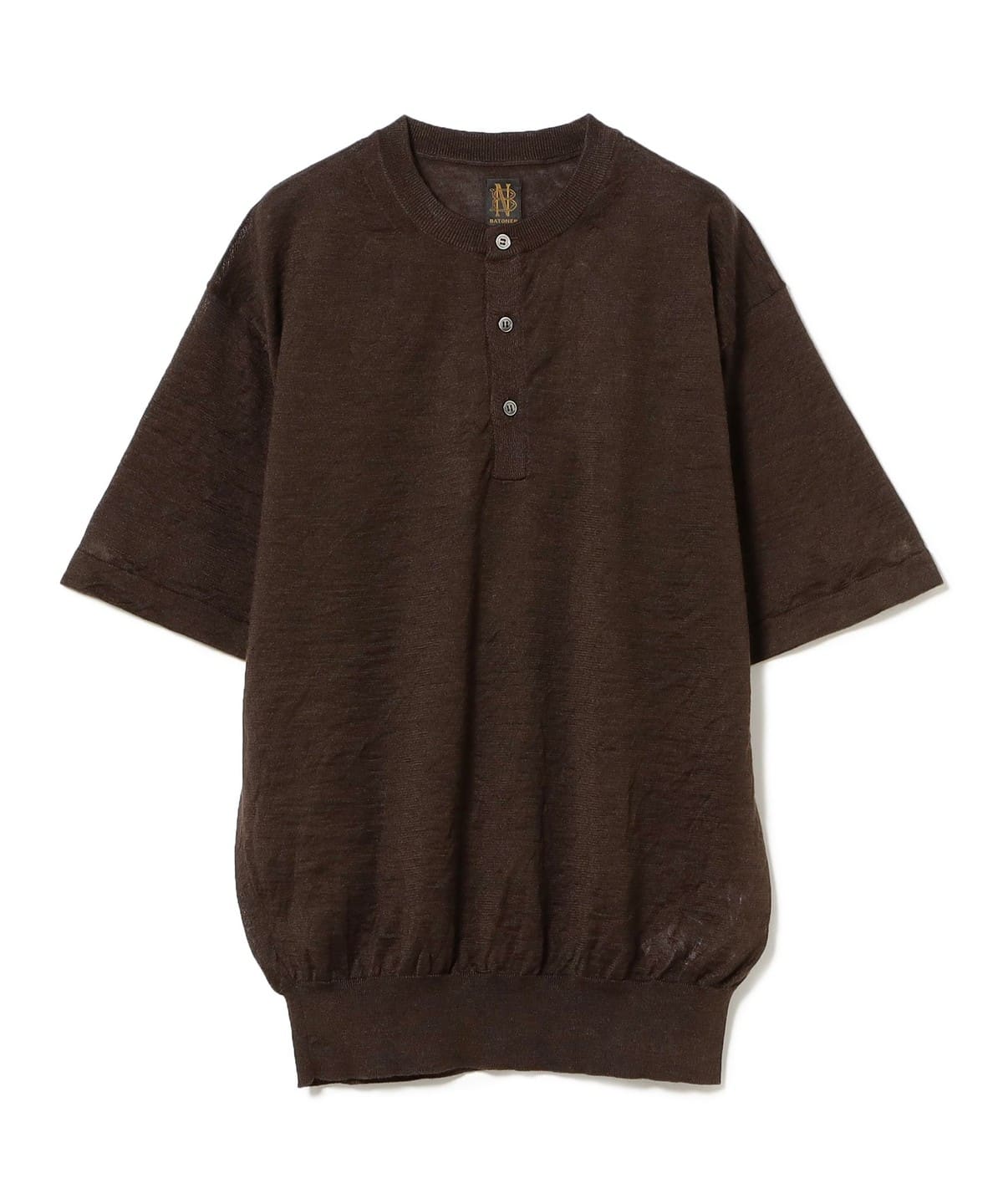 BATONER バトナー / CHOMA HENRY NECK SS トップス WOMEN BROWN 1 BATONER バトナー / CHOMA HENRY NECK SS トップス WOMEN BROWN 1