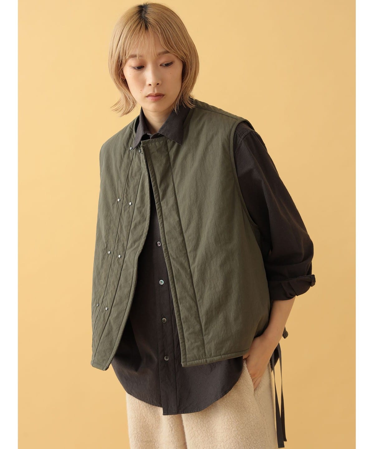 Raff Insulated Vest トップス WOMEN OLIVE S Raff Insulated Vest トップス WOMEN OLIVE S