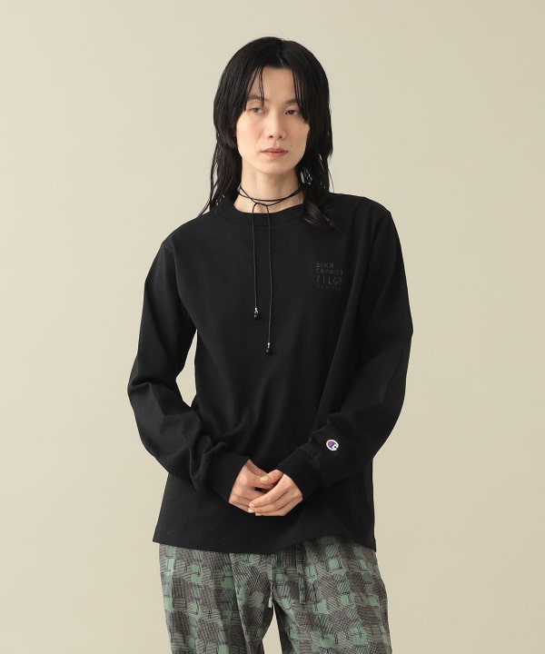 【6/25値下げ】【EXCLUSIVE】Champion / Mike Pare Embroidery Long Sleeve Tee〈WOMENS〉 Model：H175cm 　Size：S
