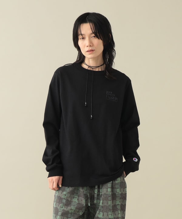 【6/25値下げ】【EXCLUSIVE】Champion / Mike Pare Embroidery Long Sleeve Tee〈WOMENS〉 Model：H175cm 　Size：S