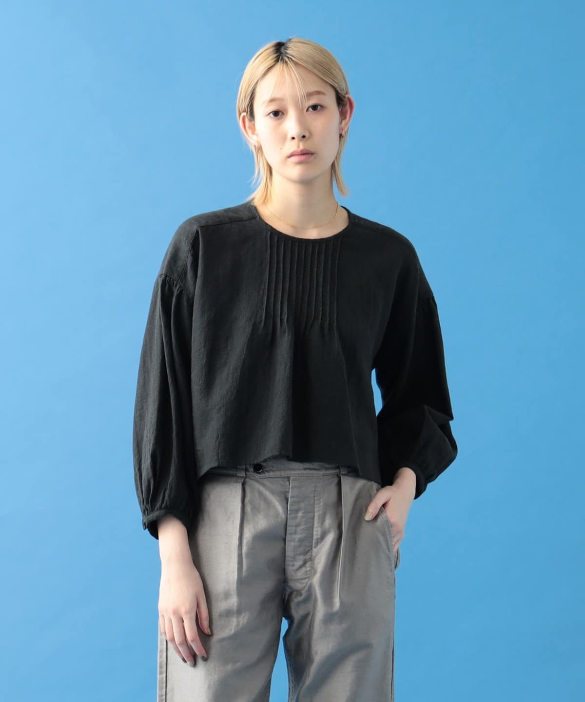 VOLUME Sleeve Blouse シャツ・ブラウス WOMEN SUMI ONE SIZE VOLUME Sleeve Blouse シャツ・ブラウス WOMEN SUMI ONE SIZE
