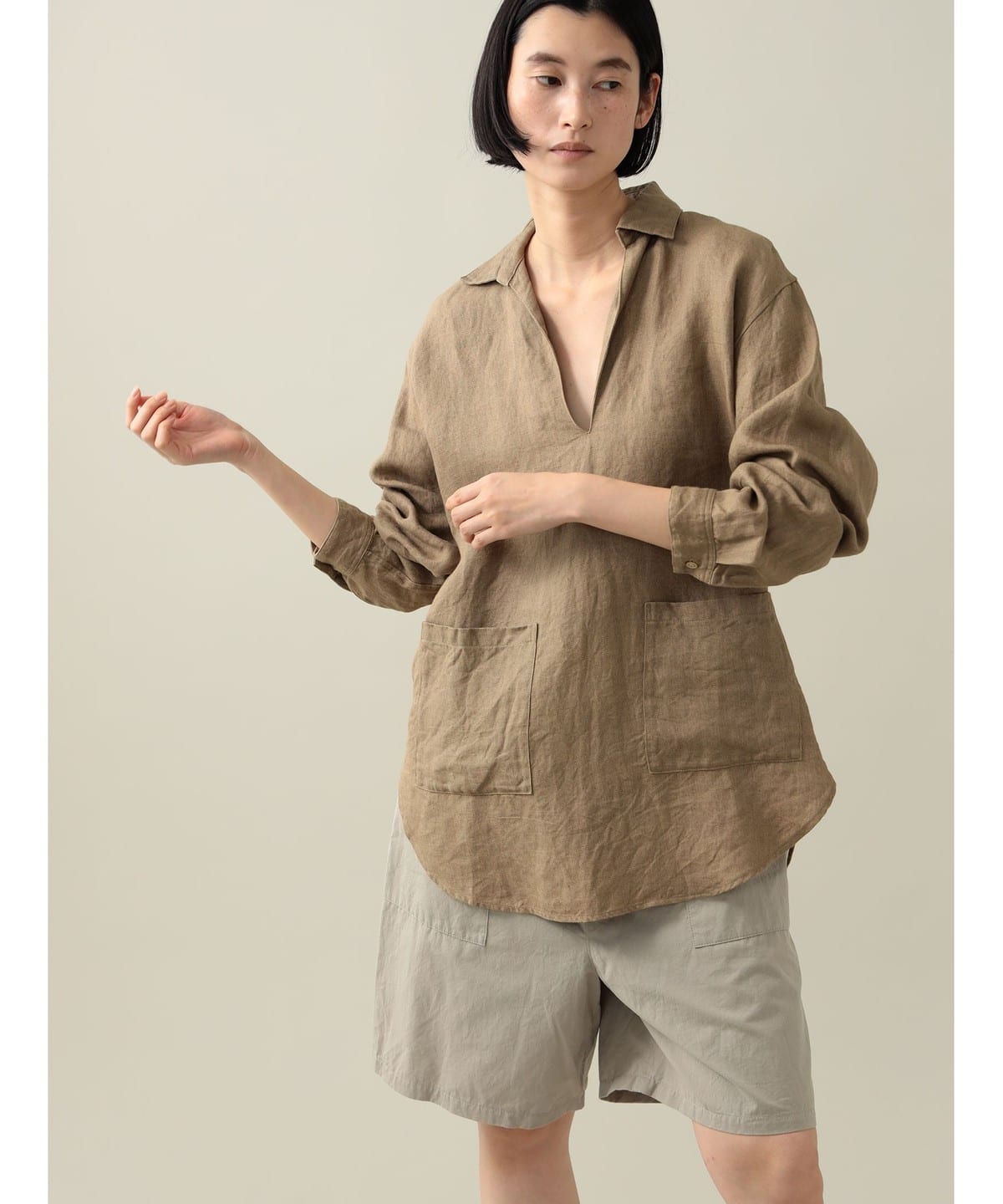 Mai Popover Shirt シャツ・ブラウス WOMEN KHAKI 0 Mai Popover Shirt シャツ・ブラウス WOMEN KHAKI 0