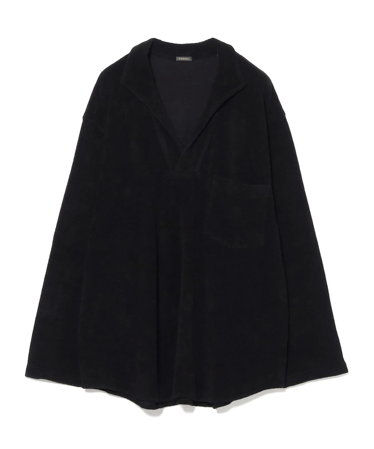 COMOLI コモリ / Pile skipper Shirt シャツ・ブラウス WOMEN BLACK 1 COMOLI コモリ / Pile skipper Shirt シャツ・ブラウス WOMEN BLACK 1