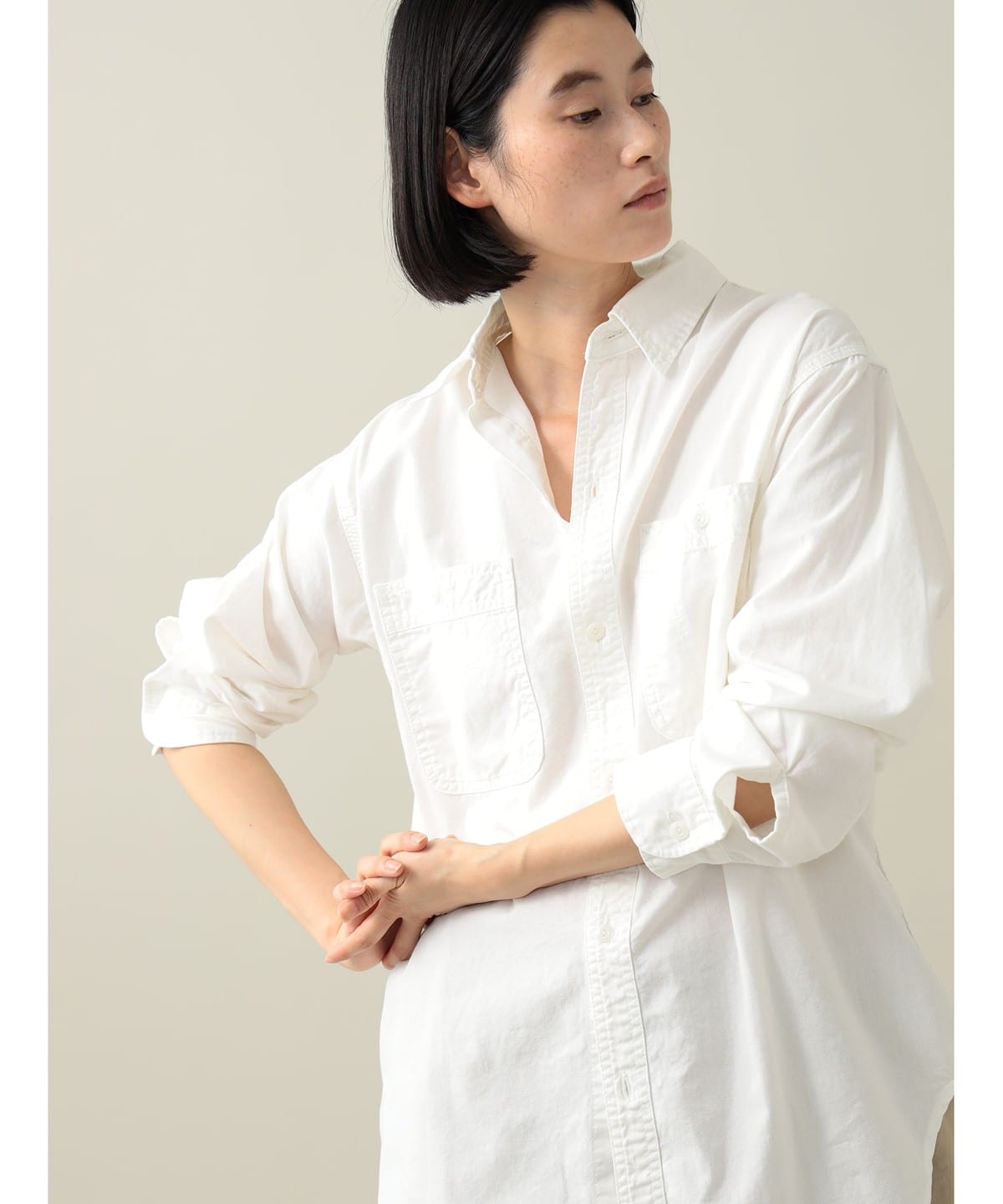 【EXCLUSIVE】REMI RELIEF レミレリーフ / Chambray Shirt シャツ・ブラウス WOMEN WHITE ONE SIZE 【EXCLUSIVE】REMI RELIEF レミレリーフ / Chambray Shirt シャツ・ブラウス WOMEN WHITE ONE SIZE