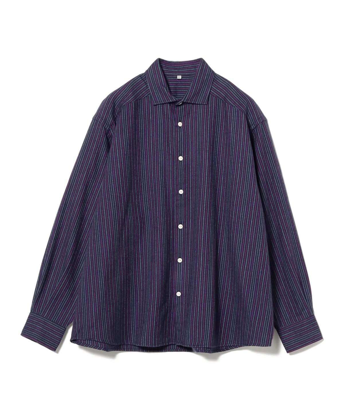 Baserange ベースレンジ / Claude Shirt Flannel シャツ・ブラウス WOMEN PURPLE STRIPE S