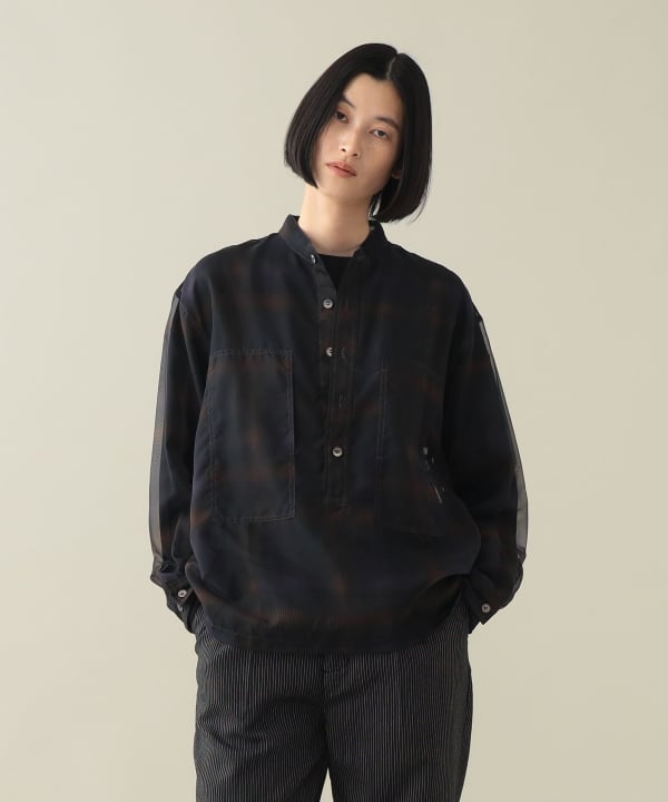 Dieter Sheer Popover Shirt Model：H170cm Size：1