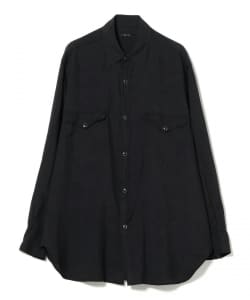 COMOLI / SILK GARMENT DYED WESTERN SHIRT