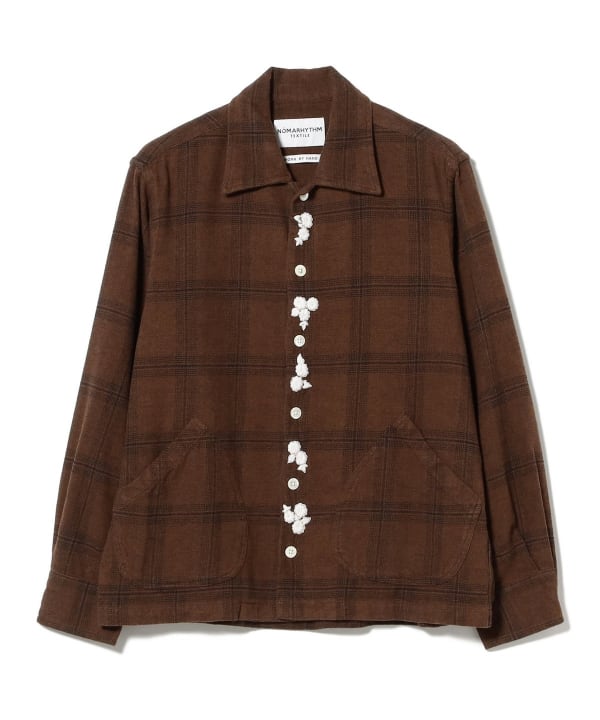 NOMARHYTHM TEXTILE / Check Small Flower Embroidery Shirt