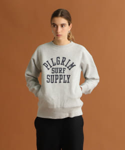 ＜WOMEN＞Champion × Pilgrim Surf+Supply / Printed Reverse Weave Crew Neck Sweat