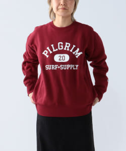 〈WOMEN〉Champion × Pilgrim Surf+Supply / Printed Reverse Weave Crew Neck Sweatshirt