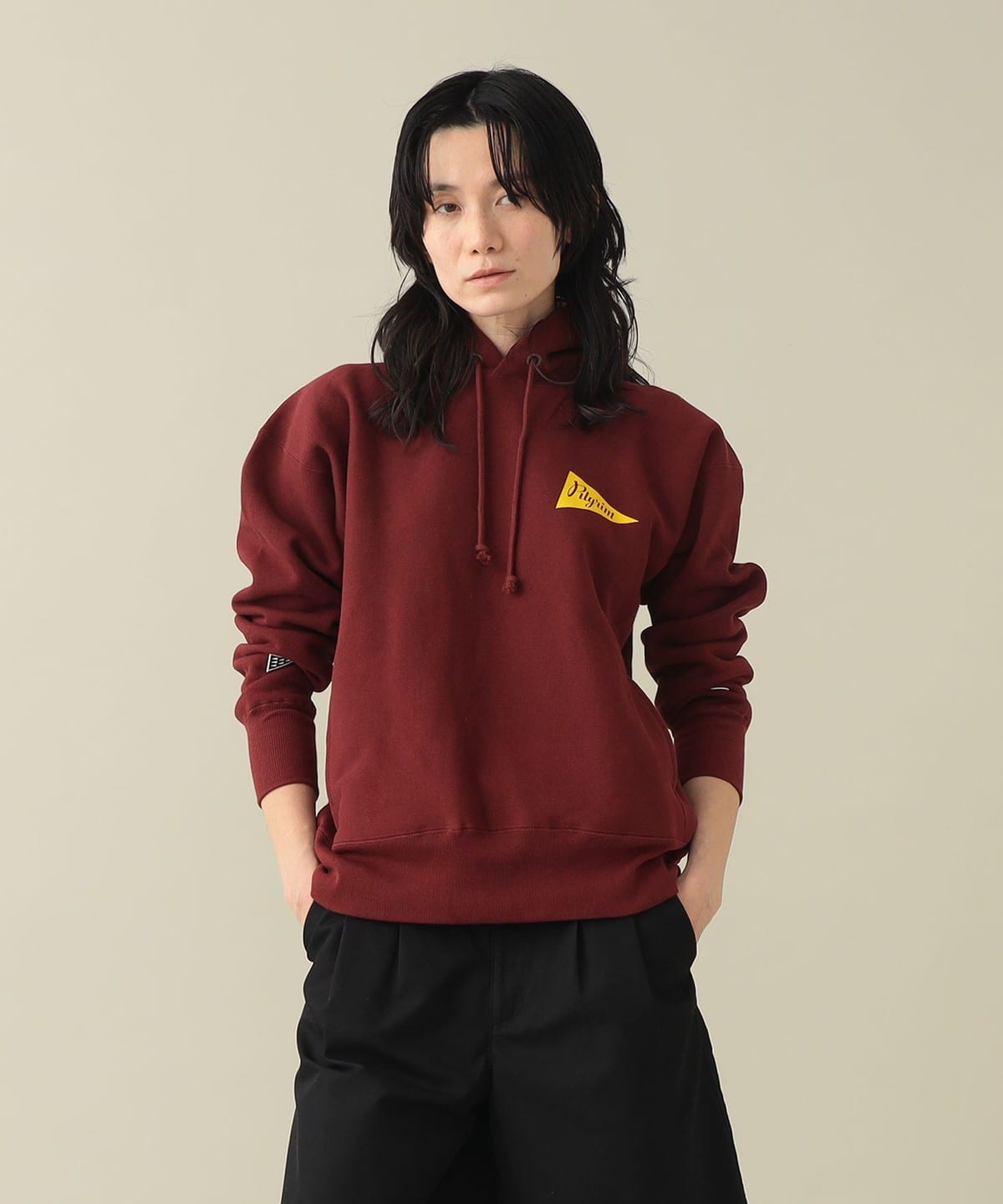 ★日本製 Pilgrim Surf + Supply スウェット パーカー Pilgrim Surf+Supply（ピルグリム サーフ+サプライ）Champion for BLUE