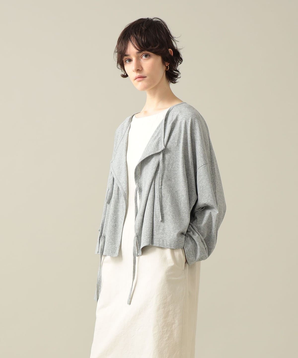 Viola Tie Long Sleeve Tee Tシャツ・カットソー WOMEN HEATHER GREY 1 Viola Tie Long Sleeve Tee Tシャツ・カットソー WOMEN HEATHER GREY 1