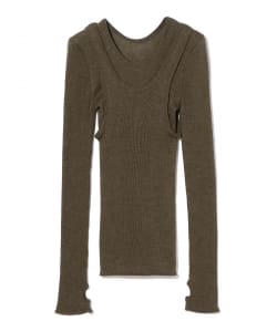 HAKUJI / Wool rib layerd Long Sleeve