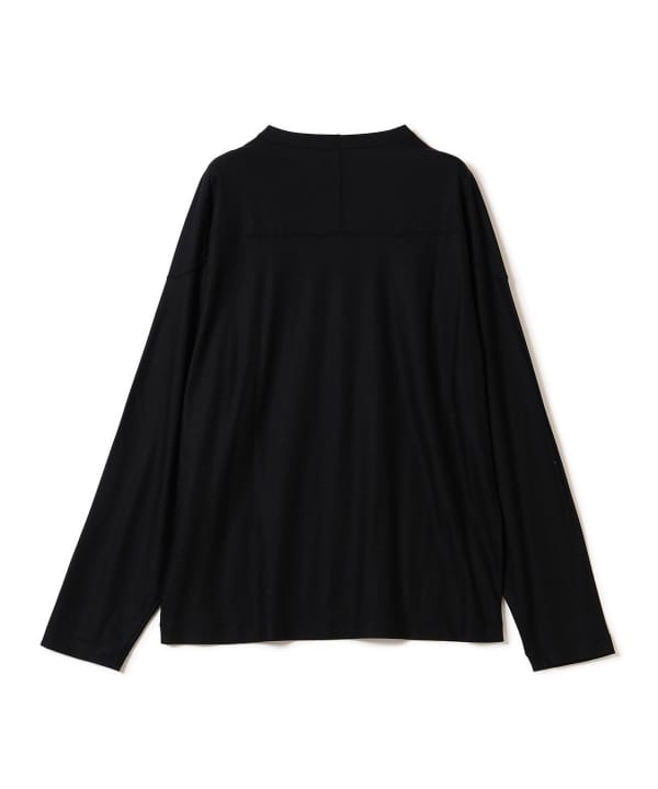 【ノベルティ対象】Teddy Wool Jersey Longsleeve Tee BLACK