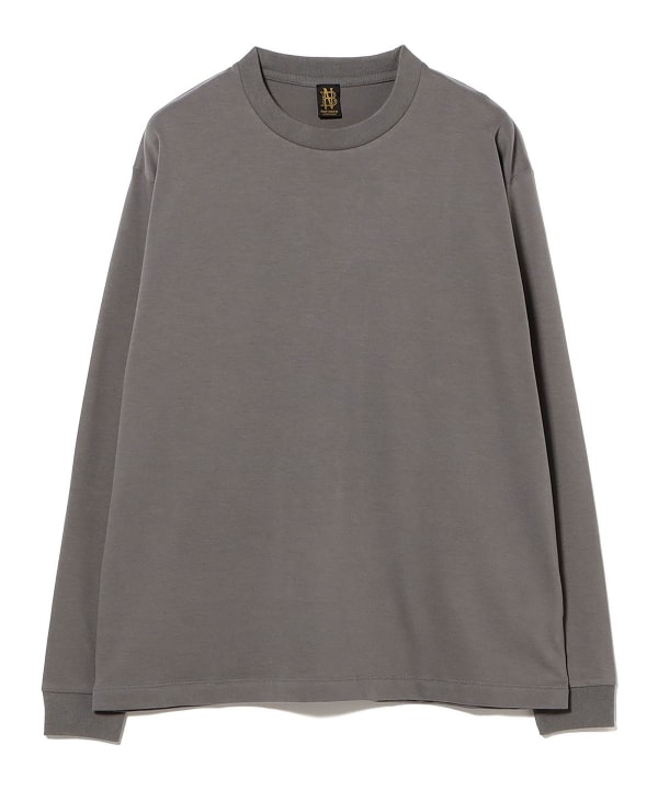 BATONER / SUEDE TOUCH CREW NECK LONG SLEEVE T-SHIRT