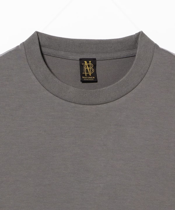 BATONER / SUEDE TOUCH CREW NECK LONG SLEEVE T-SHIRT
