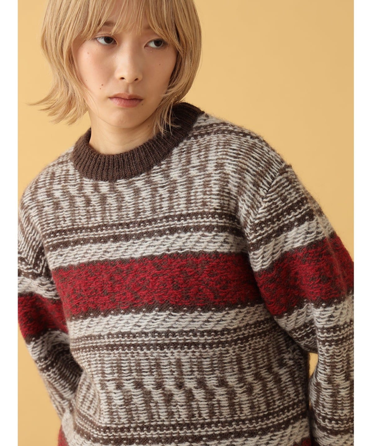 〈WOMEN〉Jacob Fair Isle Knit トップス WOMEN BROWN XS 〈WOMEN〉Jacob Fair Isle Knit トップス WOMEN BROWN XS