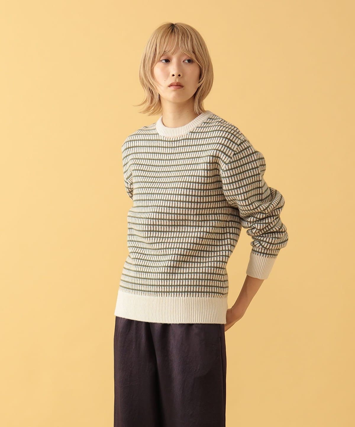 Martin Jacquard Check Knit トップス WOMEN IVORY XS Martin Jacquard Check Knit トップス WOMEN IVORY XS
