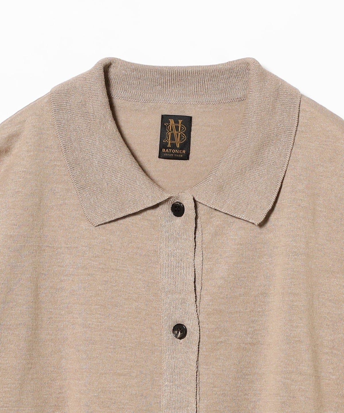 BATONER ポロ カーディガン バトナー BATONER ベビーウール ポロカーディガン BABY WOOL