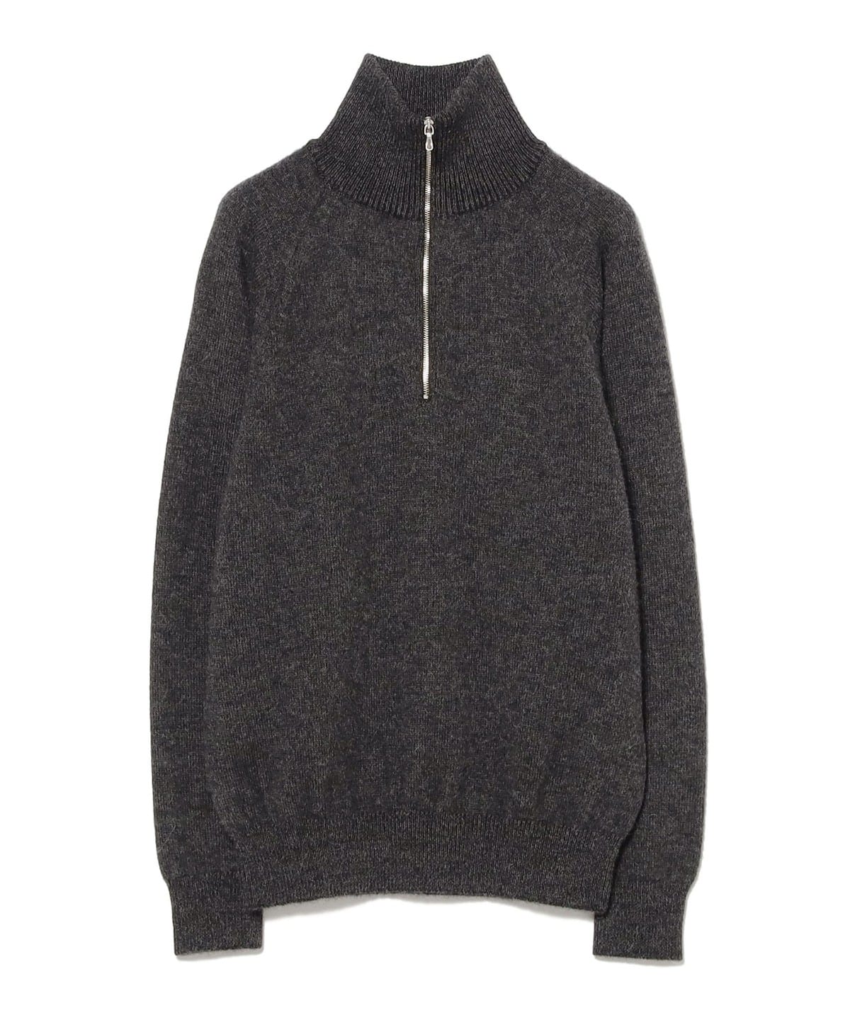 BATONER バトナー / BABY ALPACA KURUMI TENJIKU HALF ZIP トップス WOMEN CHARCOAL. GREY 1 BATONER バトナー / BABY ALPACA KURUMI TENJIKU HALF ZIP トップス WOMEN CHARCOAL. GREY 1