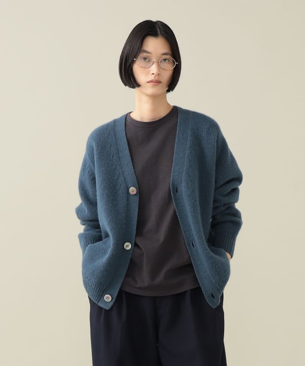 BATONER ネイビー カーディガン ウール製 Pilgrim Surf+Supply（ピルグリム サーフ+サプライ）【EXCLUSIVE
