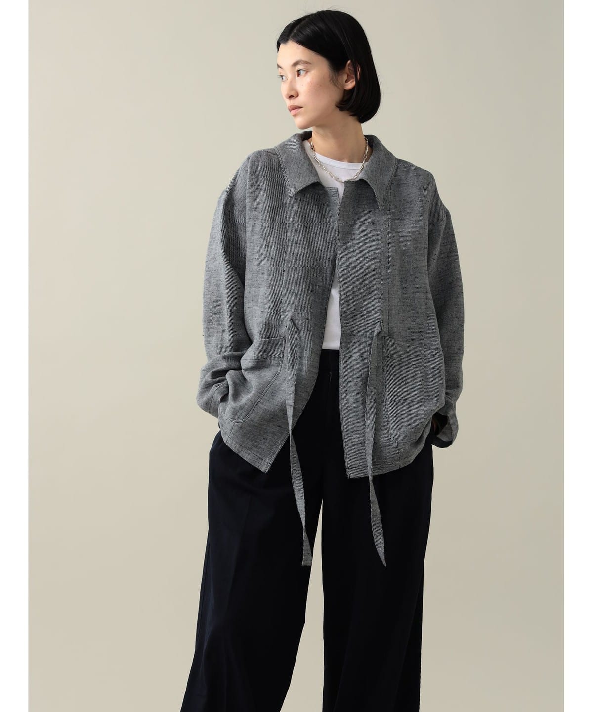 【EXCLUSIVE】SANA 1 in 75 / Buttonless Shirt Jacket ジャケット WOMEN BLACK ONE SIZE 【EXCLUSIVE】SANA 1 in 75 / Buttonless Shirt Jacket ジャケット WOMEN BLACK ONE SIZE