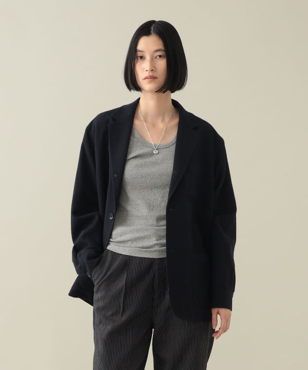 【+10%ポイントUP】Itten Walker Herringbone Jacket NAVY Model：H170cm Size：XS