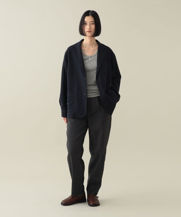 【+10%ポイントUP】Itten Walker Herringbone Jacket NAVY Model：H170cm Size：XS