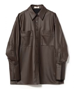 Uhr / Eco Leather Shirt Jacket