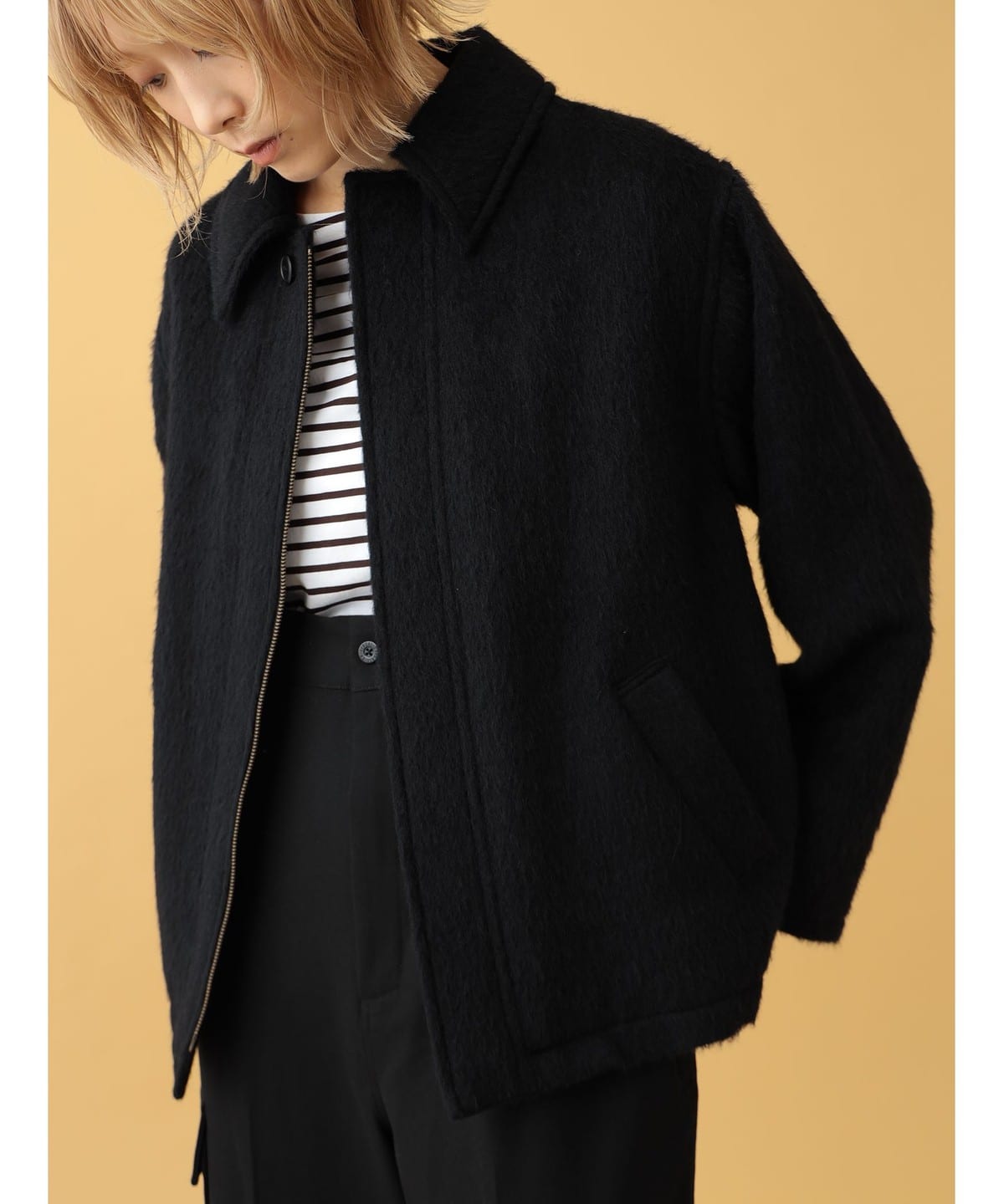 Marion Shaggy Jacket ブルゾン WOMEN BLACK ONE SIZE Marion Shaggy Jacket ブルゾン WOMEN BLACK ONE SIZE