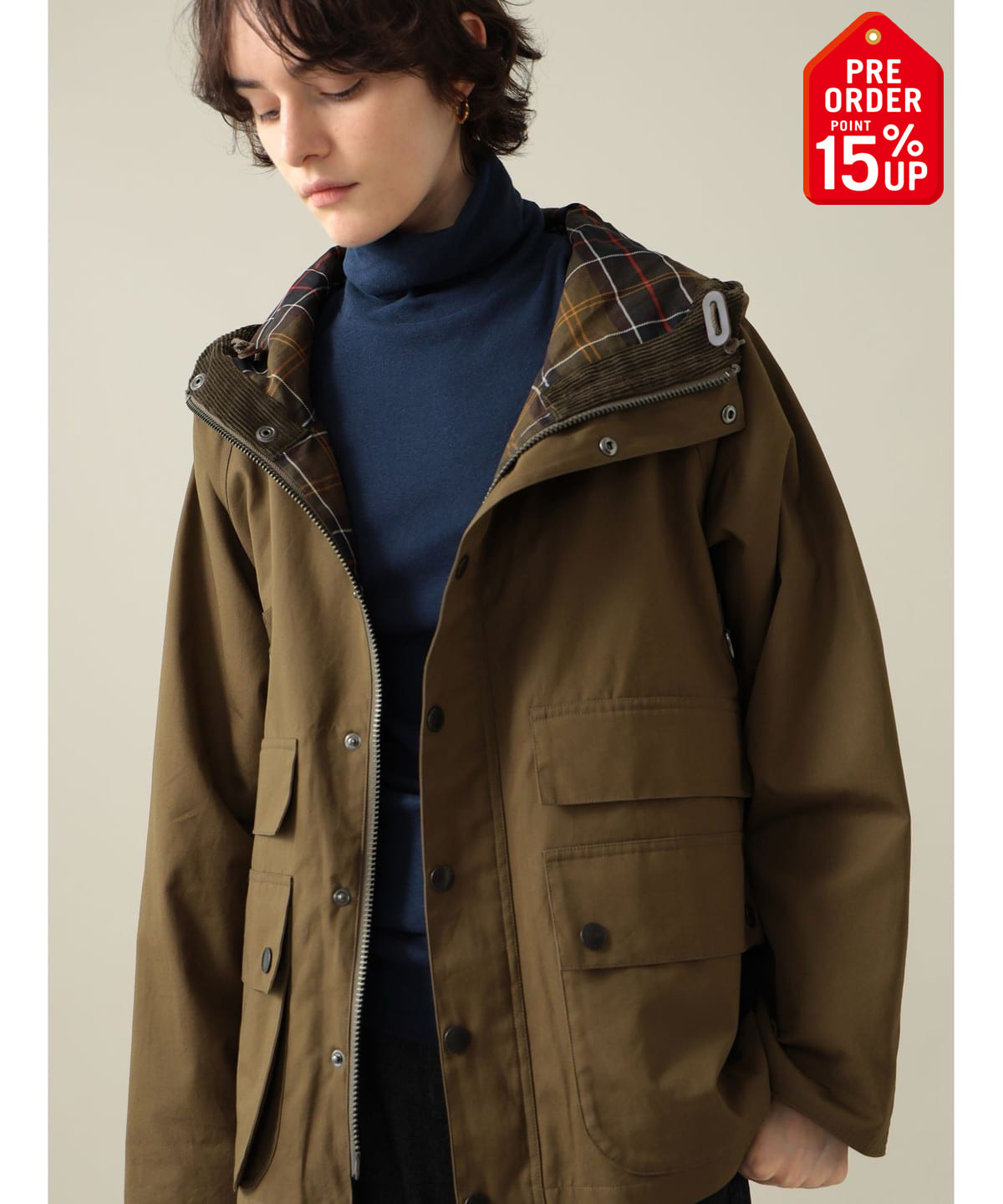 【+15%ポイントUP】【COLLABORATION】〈WOMENS〉Barbour バブアー / ST. IVES HOODED JACKET ブルゾン WOMEN OLIVE KHAKI 34 【+15%ポイントUP】【COLLABORATION】〈WOMENS〉Barbour バブアー / ST. IVES HOODED JACKET ブルゾン WOMEN OLIVE KHAKI 34