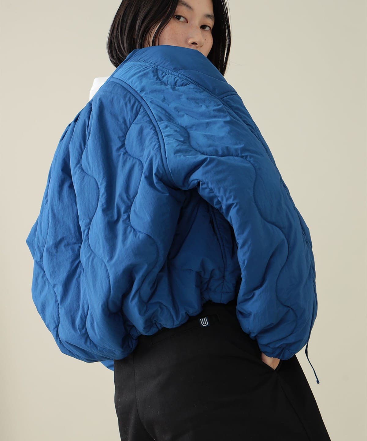 Iris Quilt Tie Jacket ブルゾン WOMEN BLUE 0 Iris Quilt Tie Jacket ブルゾン WOMEN BLUE 0